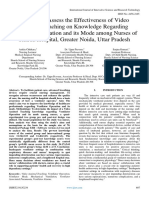 A Study To Assess The Effectiveness of Video Assisted Teaching On Knowledge Regarding Ventilator Operation and Its Mode Among Nurses of Sharda Hospital, Greater Noida, Uttar Pradesh