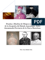 Huellas y Pisadas de Obispos en La Area de La Geografia Del Estado Anzoategui Antes Ada Nueva Barcelona