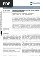 Developing A Systematic Method For Extraction of Microplastics From Soil