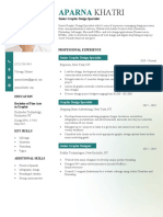 Fashionable Creative Resume Template Green