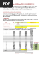 8 PLANILLAS DE AMORTIZACIÓN DE CRÉDITOS (Resuelto)