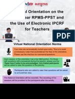 MAIN DECK National Orientation On The Use of EIPCRF