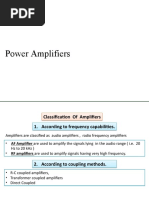 Power Amplifiers Class A, B, C and D