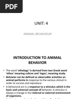 Animal Behaviour UNIT 4