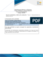 Guía de Actividades y Rúbrica de Evaluación - Tarea 1 - Reconocimiento de Saberes Previos