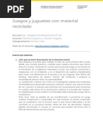 Juegos y Juguetes Con Material Reciclado Doc Metodologico