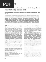 Aspartate Aminotransferase Activity in Pulp of Orthodontically Treated Teeth