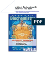 Fundamentals of Biochemistry 4th Edition Voet Test Bank