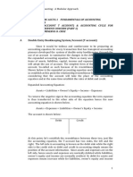 Module 3 Student Version of Account T Account Acctg Cycle For Service