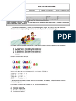 Bimestral Matemáticas Grado TERCERITO