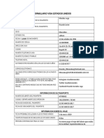 Formulario en Blanco para Tramite Vis Usa