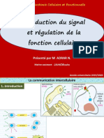 Transduction Du Signal Et Régulation de La Fonction Cellulaire