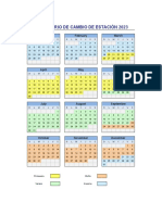 Calendario Estaciones 2023