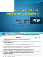 Research in Child and Adolescent Part 2