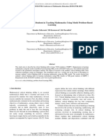 Critical Thinking Skills of Students in Teaching Mathematics Using Model Problem-Based Learning