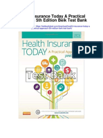 Health Insurance Today A Practical Approach 5th Edition Beik Test Bank