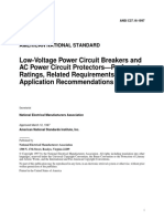 Low-Voltage Power Circuit Breakers and AC Power Circuit Protectors-Preferred Ratings, Related Requirements, and Application Recommendations