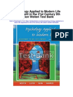 Psychology Applied To Modern Life Adjustment in The 21st Century 9th Edition Weiten Test Bank