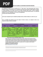 PROPONEMOS LOS VALORES Y LAS VIRTUDES DE NUESTRA TRADICIÓN-5to