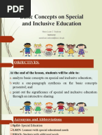 1 Basic Concepts On Special and Inclusive Education