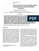 Báo-Invitro Inhibition of Growth of Some Seedling Blight Inducing Pathogens by Compost-Inhabiting Microbes