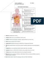 Nutrition-Digestion Vocabulary Study Guide - Unit 5