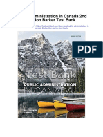 Public Administration in Canada 2nd Edition Barker Test Bank