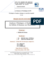 Analyses Chimiques Et Etude de L'action Du Sulfate D'alumine Sur L'eau Brute - MEKKAOUI Mouna