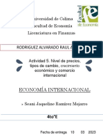 Actividad 5. Nivel de Precios, Tipos de Cambio, Crecimiento Económico y Comercio Internacional