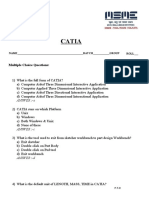 Catia 150 MCQ Mechanical