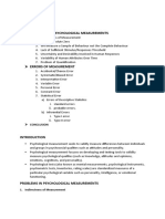 Problems and Errors in Measurements by Pugazh