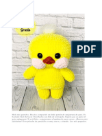 Peluche Pato Lalafanfan Amigurumi PDF Patron Gratis en Espanol