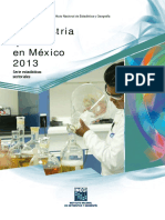 La Industria Química en México 2013: Serie Estadísticas Sectoriales