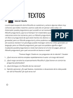 Aula de Filosofía, Textos