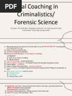 I Am Sharing Final Coaching in Criminalistics 1 With You