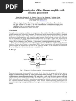 Theoretical Investigation of Fiber Raman Amplifier With Dynamic Gain Control