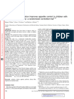 Prebiotic Supplementation Improves Apetite Control in Children With Overweight and Obesity, A Randomized Controlled Trial