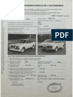 Homologation FORD ESCORT RS 1977 Group - B