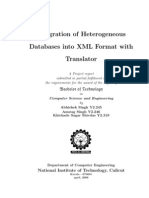 Integration of Heterogeneous Databases Into XML Format With Translator