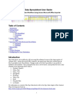 Pipe Data Spreadsheet User Guide