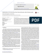 Chatsungnoen & Chisti (2016) - Optimization of Oil Extraction From Nannochloropsis Salina Biomass Paste