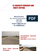 Short Panel Concrete Pavement and White Topping