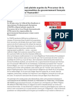 Le CSAPE A Déposé Plainte Auprès Du Procureur de La CPI Contre Les Responsables Du Gouvernement Franç