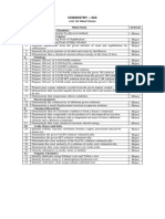 List of Practicals Chemistry SSC