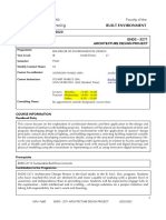 ENDS 3271 Architecture Design Project - Course Outline - EUI 2023