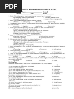 Summative Test in Discipline and Ideas in Social Science