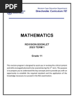 Mathematics Grade 11 Revision Term 1 - 2023