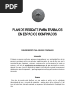 Plan de Rescate para Trabajos en Espacios Confinados