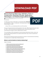 Electrochemical Deburring: Definition, Parts or Construction, Working Principle, Application, Advantages, and Disadvantages (Notes & PDF)