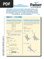 C - Álgebra - R1 - Sistemas de Ecuaciones, Exponentes, Polinomios